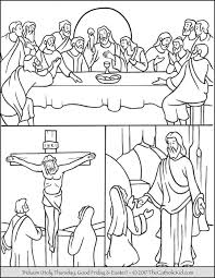 Easter Triduum Coloring Page Sunday School Coloring Pages Holy Thursday Easter Sunday School