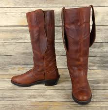 Durango Cowboy Boots Reenactment Brown Leather Mens 9 5 M Riding Mule Ears Shoes Durango Cowboy Boots Boots Cowboy Boots
