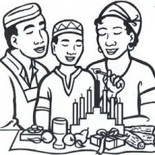 Kwanzaa Coloring Sheets Holding Traditional Tent Preparing For Holiday Kwanzaa Coloring Page Educacion