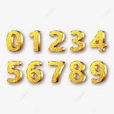 Golden Metal Numbers Realistic With S Gold Clipart Number Metal Png And Vector With Transparent Background For Free Download Numbers Font Metal Numbers Princess Cake Toppers