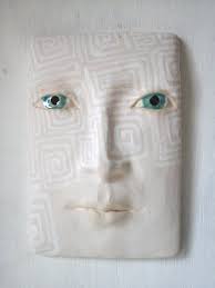 White Wall Mask Sculpture Modern Ceramic Wall Decor Female Etsy Wall Sculpture Art Ceramic Wall Decor Ceramic Wall Sculpture