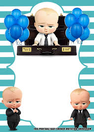 Select the size of your card and your son's pic size. Baby Boss Invitation Template For Your Adorable Little Boss Baby Birthday Invitations Baby Boy Invitations Baby Birthday Party Boy