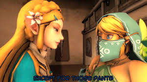 Link and Princess - Zelda's giantess presence dwarfs Link in the intimate encounter.