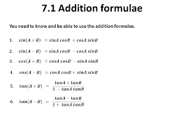 Further Trigonometric Identities And Their Applications Ppt Download