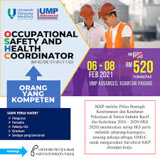 Di malaysia, jabatan keselamatan dan kesihatan pekerjaan (jkkp) di bawah kementerian sumber manusia bertanggungjawab memastikan keselamatan, kesihatan dan kebajikan pekerja di sektor awam dan swasta dikekalkan. Ump Advanced Keselamatan Dan Kesihatan Pekerjaan Kkp Facebook