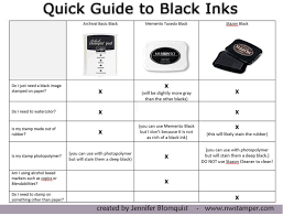 Black Ink Comparison Chart Stampin Up Inking Coloring