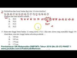 Soal Unbk Mtk Smp 2019 Dan Pembahasannya Cara Golden