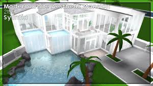 The house will be made out of quartz, spruce wood and cyan hardened clay. Modern White Aesthetic Mansion 219k Bloxburg Speedbuild Youtube
