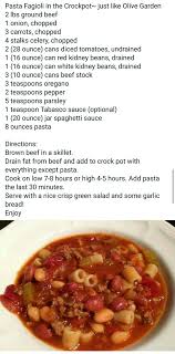 Pasta Dr Fazul Food Recipes Olive Gardens