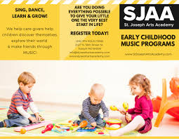 For babies, class options include a babies and toddler music class and a family movement class that parents and siblings up to age 5 can also enjoy. Early Childhood Music Classes St Joseph Arts Academy