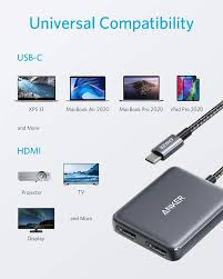 Here's an image of a dvi port (white) and a vga port (blue). Anker Powerexpand Usb C To Dual Hdmi Adapter