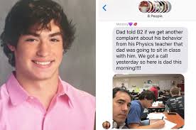 This Teen Wouldn't Stop Talking In His Physics Class So His Dad Surprised  Him