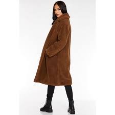 Mng wool double breasted strauss coat nwt. Quiz Chocolate Borg Teddy Bear Long Coat Debenhams