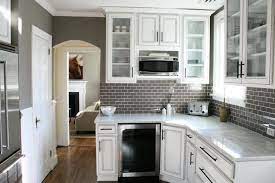 Subway tile with gray or off white grout can make a dramatic look. Gray Subway Tile Backsplash Contemporary Kitchen Kenneth Byrd Design