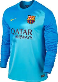 Barcelona Gk Away Laliga14 15 Jersey Design Long Sleeve Tshirt Men Sweatshirts