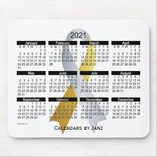 2021 Silver Amp Gold Awareness Ribbon Calendar By Janz Mouse Pad Calendar In 2020 Awareness Ribbons Calendar Awareness
