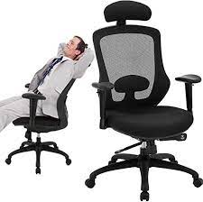 ergonomic office chair high back desk chair adjustable headrest with tilt function lumbar support and pu whee office chair desk chair ergonomic desk chair