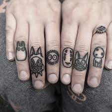 This Is So Awesome Ghibli Knuckletattoos By Winkevans Knuckle Tattoos Finger Tattoo Designs Finger Tattoos