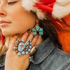 Leigha Cleveland Golden Hills Turquoise and Pink Coral Ring