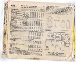 mccalls pattern 6199 suit 1960s jacket and skirt size 16