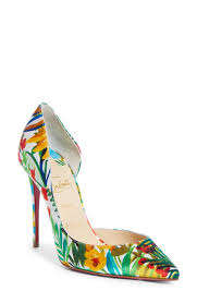Gucci black floral bow tie slip kitten heel sandal size 6. Women S Christian Louboutin Heels Nordstrom