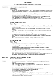 purchasing buyer resume samples