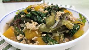 Alugbati Kalabasa Talong With Giniling Vegetable Recipes Easy Filipino Recipes Giniling Recipe