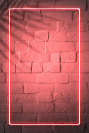 Download Premium Illustration Of Red Neon Lights Frame On A White Brick Neon Light Wallpaper Pink Neon Lights Wallpaper Iphone Neon