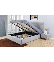 Tete de lit lin velvet 160 lin amadeus amadeus en vente à 265,00 € seulement chez auxportesdeladeco. Lit Coffre En Tissu Effet Lin Avec Tete De Lit Et Tiroirs Skoll Decome Store