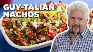 Guy Fieri Makes His Guy Talian Nachos Food Network In 2020 Food Network Recipes Chicken Wing Recipes Food