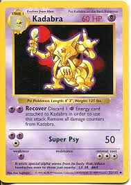 Do you want to know how to tell if your pokemon cards are shadowless and what to look out for then be sure to watch this video to find out.some information i. Pokemon Base Set Shadowless Uncommon Card 32 102 Kadabra Amazon Co Uk Toys Games