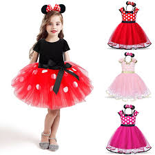 Girls Dresses Newborn 5t Kids Summer Girls Dress Princess Baby Mickey Minnie Mouse Dress For 1 6 Years Baby Toddler Clothing Shoes Accessories