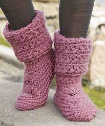 The 6 slipper boots patterns here are just a few examples. Cutest Knitted Diy Free Pattern For Cozy Slipper Boots Crochet Slipper Boots Crochet Shoes Boots Patterns