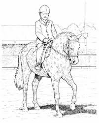 Coloriage Cavalier Sur Son Cheval Tache Dessin Gratuit A Imprimer