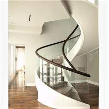Stair railings are a necessary part of the architecture of your home if you have stairs. China Manufacturer Wood Stair Handrail Glass Railing Indoor Staircase Steel Stringer Curved Staircase With Australia Usa Canada Standard China Curved Staircase Glass Railing
