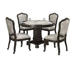 Sunset Trading Cr 87711 5pc Vegas Dining Poker Table Set Distressed Gray Living Room Seating Dining Table Setting Table
