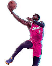 Nba Dwyane Wade Bday Illustration Miami Vice Edition On Behance Nba Basketball Art Dwyane Wade Nba