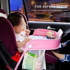 Oloey Baby Car Tray Plates Portable Waterproof Dining Drink Table For Kids Car Seat Child Cartoon Toy Holder Storage In 2020 Baby Car Seats Baby Playpen Car Seat Tray
