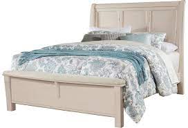 Choose a headboard to match your personal style, whether it be upholstered, wooden, or even carved for a more traditional look. Centennial Solids Chestnut Creek King Solid Wood Sleigh Bed With Upholstered Bench Footboard Home Collections Furniture Sleigh Beds