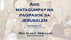 By angelo stark 03 may, 2021 post a comment kaya nga… sobrang talino mo. Bacao Unida Christian Church Ang Matagumpay Na Pagpasok Sa Jerusalem Facebook