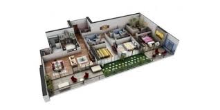 Denah 3 kamar tidur berhadapan. 16 Denah Desain Rumah Minimalis 3 Kamar Cantik