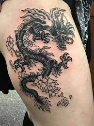 Start Of A Oriental Asian Dragon Leg Tattoo Dragon Leg Tattoo Tattoos Leg Tattoos