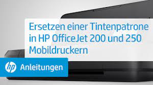 Replacing an ink cartridge on hp officejet 200 and 250 mobile printers. Ersetzen Einer Tintenpatrone In Hp Officejet 200 Und 250 Mobildruckern Youtube