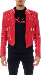 Balmain Mans Leather Biker Jacket In 2019 Bike Club