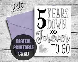 5th Anniversary Card Printable Fifth Anniversary Card 5 Etsy Anniversary Cards Two Year Anniversary Cards Wedding Anniversary Cards
