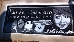 Kati's headstone is finally in place