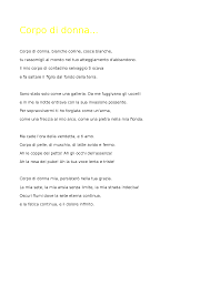Corpo Di Donna Poesie D Amore Di Pablo Neruda Docsity