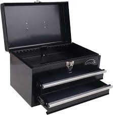 Apollo Tools 2 Drawer Heavy Duty Steel Metal Toolbox Tool Chest Mechanic Handyman Repairman Hardware Storage