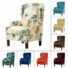 30 maximum seat back height: Stretch Fit Furniture Protector Wingback Slipcover Wing Chair Sofa Cover Ebay