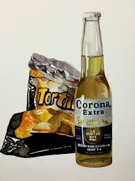 Stil Watercolor On Canvas 60x50cm Painting By Wilfried Ploderer Corona Beer Bottle Watercolor Canvas Corona Beer